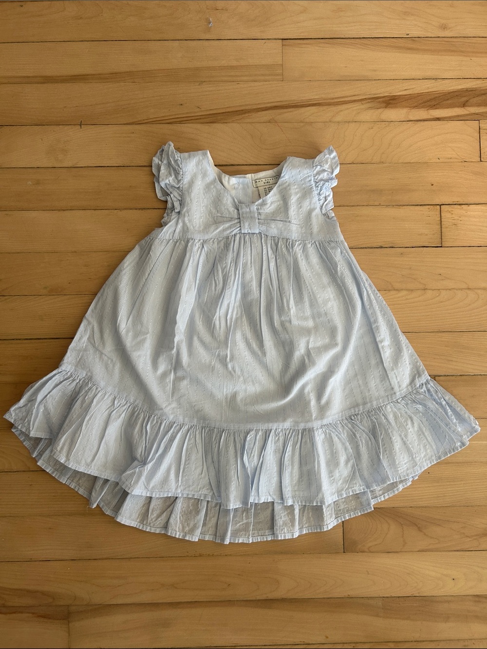 Max Studio Kids - Light Blue Ruffle Baby Dress - Size 24M